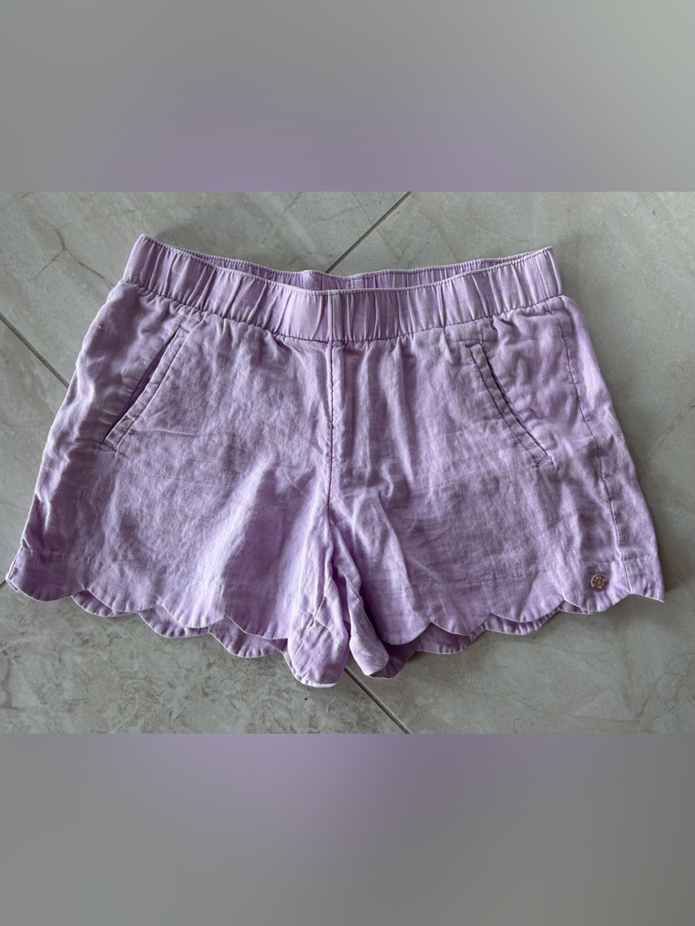 Lilly Pulitzer Lilac Scalloped Hem Women's Shorts